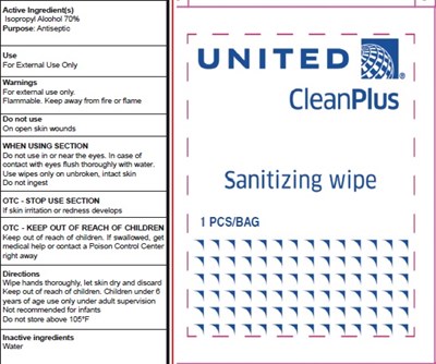 Label Image (United Cleanplus Sanitizing Wipe 1pcs)